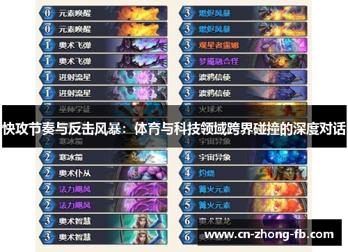 快攻节奏与反击风暴:体育与科技领域跨界碰撞的深度对话 快攻节奏与反击风暴:体育与科技领域跨界碰撞的深度对话